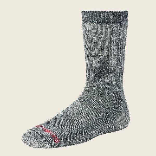 Get the most out of your outdoor activities with Red Wing's Work Crew Socks. These wool blend socks feature an arch-support panel for extra foot support, side vent panels for air circulation, and terry loop cushioning for all-day comfort. Durable and versatile, perfect for your everyday adventures.