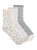 Lemon Recycled Pillow Crew Socks - Pink Multi