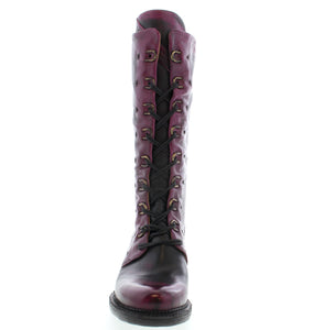 Experience the luxury of A.S.98 Boots. Made with soft genuine leather, these boots feature a unique design with front lacing, a back zipper, and a stunning smokey dye effect. The 5 cm heel, extra leather wrap at the wedge, and durable rubber outsole make these Italian-made boots a must-have for any fashion-forward individual.