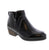 Aqua Diva's AD1729 WP bootie combines sleek black leather with practical side-zip entry for effortless wear. This versatile ankle boot features a comfortable foam midsole, microfiber footbed, and durable rubber outsole perfect for casual everyday styling. Leather upper with man-made lining.