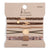 The K'lani Adapt hair tie/bracelet set comes with 5 pieces in earthy tones.N Accented with gold charms, these remind you to stay grounded and ready for whatever your day brings