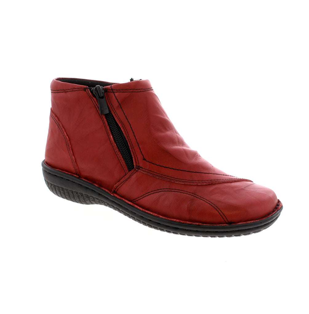 Step into comfort and style with the Volks Walkers Alb in Burgundy. Featuring a sleek leather upper and easy side zip entry, these booties make slipping on your shoes a breeze. Designed to be orthotic friendly, they keep your feet happy all day long while adding a splash of color to your look. Perfect for those who love a mix of practicality and flair!