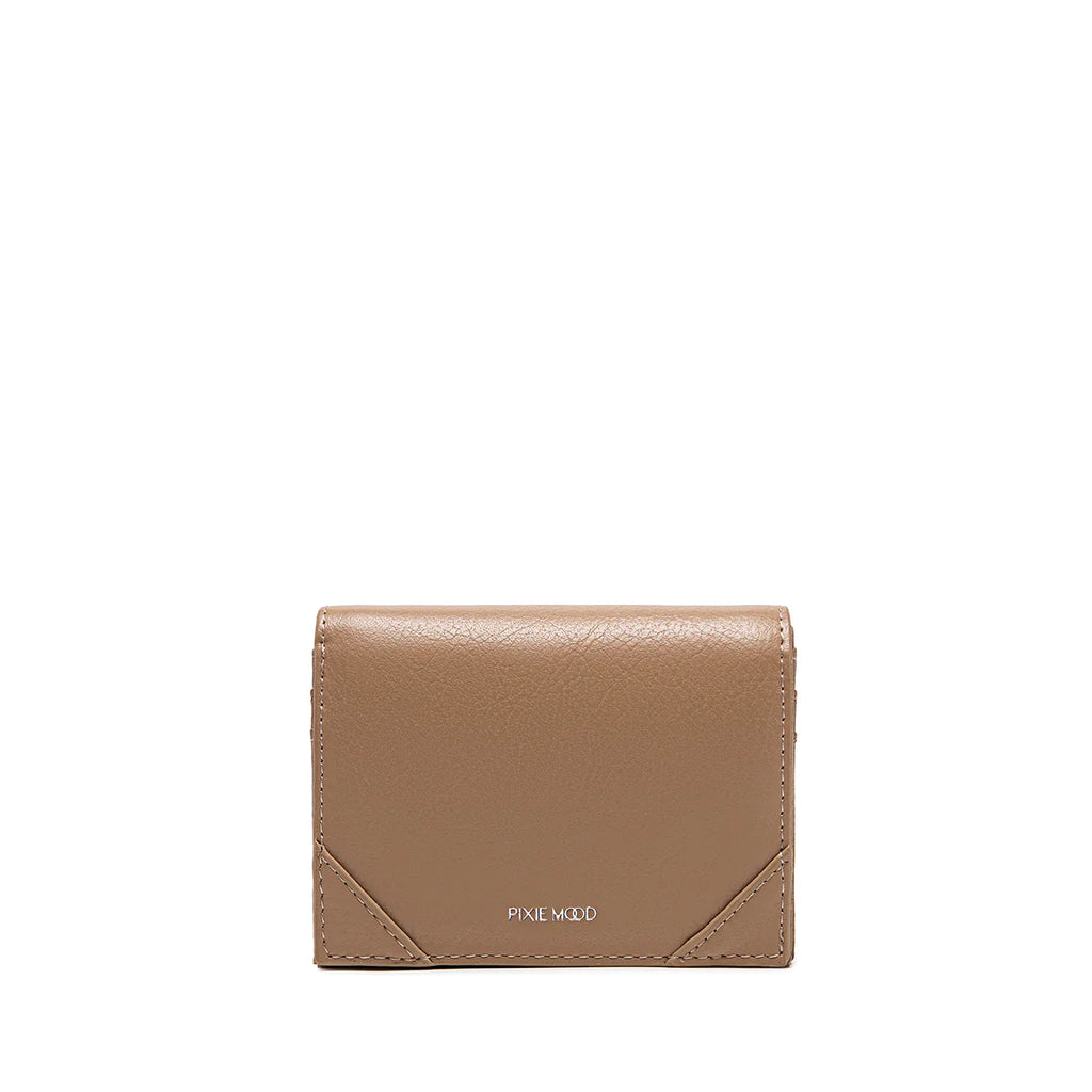 Maximize your organization and security with the Pixie Mood Anna wallet. With ample storage for bills, cards, and coins, its snap closure and RFID-blocking technology ensure your credit cards are protected. Stay stylish and secure in one compact and cute accessory.