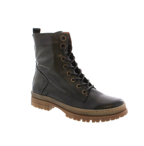 Expertly crafted for all-day wear, the Miz Mooz Arcadia combat boot offers unparalleled support and comfort. Its adjustable front and side zipper is a must-have addition to your shoe collection, suitable for any occasion. 