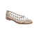 The Bueno Babs cream combo flat blends versatility with understated elegance. Featuring a charming polka dot pattern in leather and mesh, this ballet-inspired flat transitions seamlessly from casual to office settings. The leather upper, lining, and footbed provide comfort and durability, while the low block heel offers subtle lift. Perfect for spring and summer occasions ranging from everyday wear to special events like weddings and graduations.
