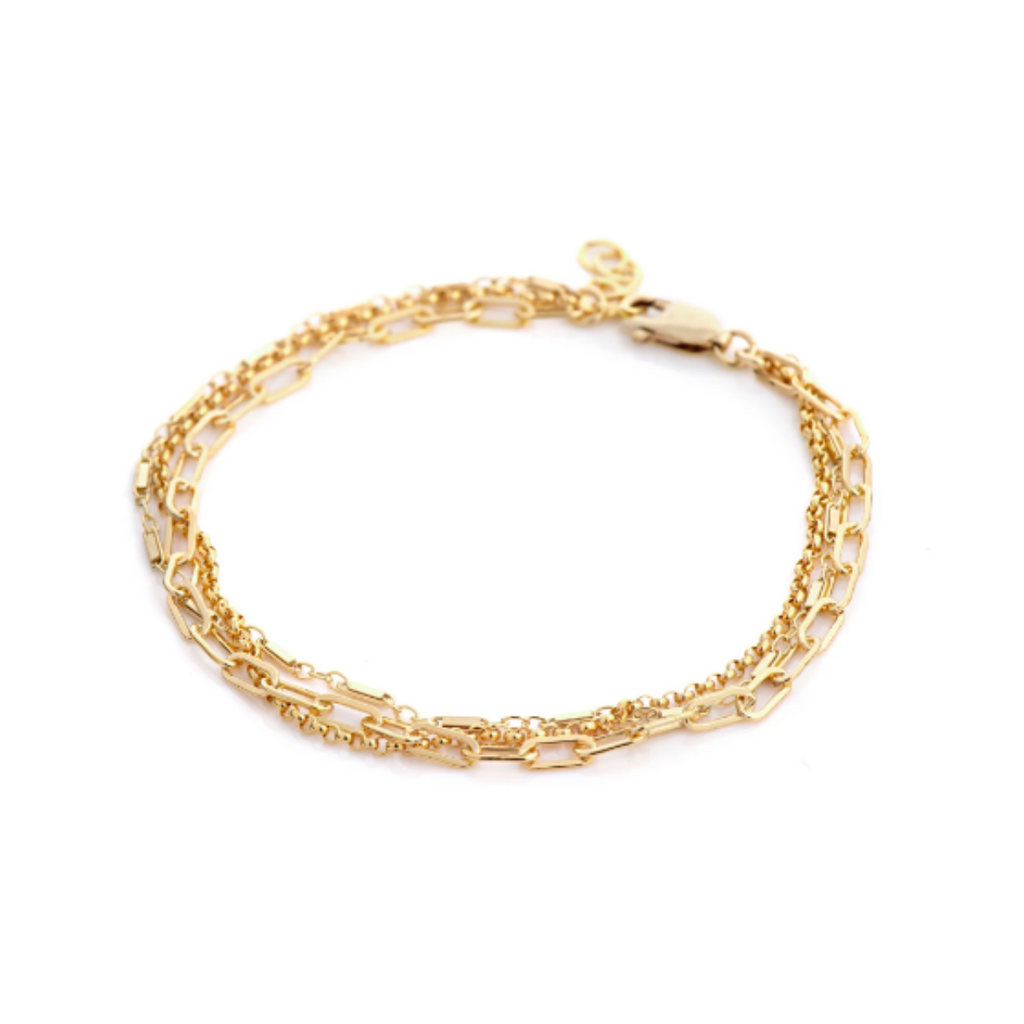 The LOLO Vienna - Gold is the perfect accessory for your Fall/Winter 2023 wardrobe. Crafted from yellow gold for a luxurious look, this bracelet is hypoallergenic and "nickle free," making it the safe and fashionable choice. Don't miss out! Get your hands on this must-have item before it's gone!