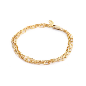 The LOLO Vienna - Gold is the perfect accessory for your Fall/Winter 2023 wardrobe. Crafted from yellow gold for a luxurious look, this bracelet is hypoallergenic and 