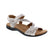 The Taos Big Time sandal in grey snake combines style with supportive comfort. Featuring a leather upper with a reptile pattern, this strappy sandal includes light arch and metatarsal support for all-day wear. The padded collar, anti-bacterial microfiber footbed, and EVA/PU midsole keep your feet cushioned and fresh. Velcro closure and rubber outsole make it perfect for casual summer adventures.