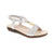 Elegant beige metallic sandals from Lady Comfort BRIANNA-03, perfect for spring and summer occasions. Features a comfortable slip-on design with an elasticized upper, foam midsole, and microfiber footbed for all-day wear. Versatile enough for casual outings or special events like weddings and graduations.