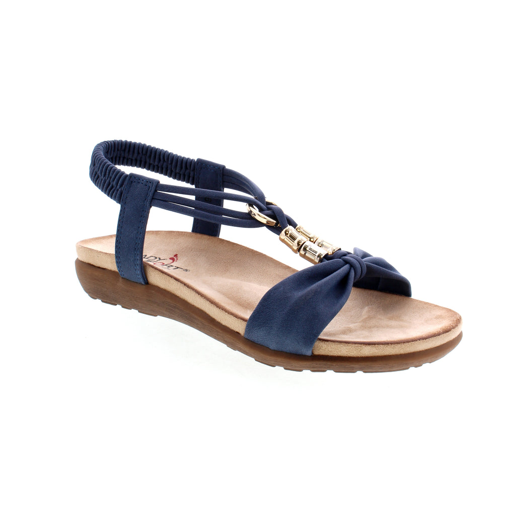 These beautiful sandals from Lady Comfort are the perfect addition to your summer wardrobe. An elastic strap makes it easy to slip on and off, and they offer the perfect amount of comfort.&nbsp;