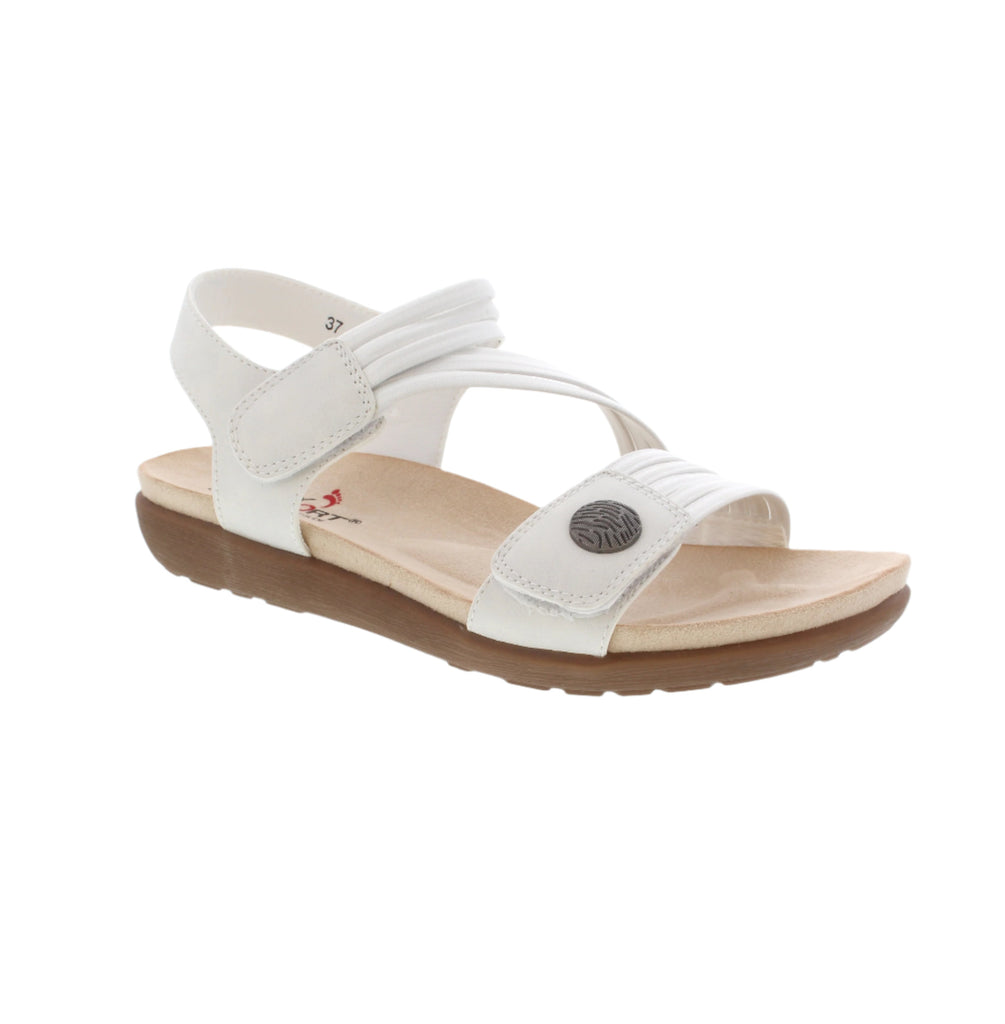 These beautiful sandals from Lady Comfort are the perfect addition to your summer wardrobe. An elastic strap makes it easy to slip on and off, and they offer the perfect amount of comfort.