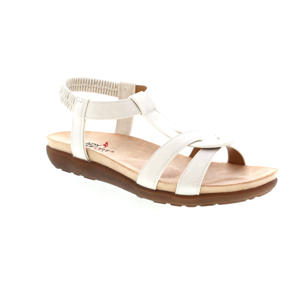 These beautiful sandals from Lady Comfort are the perfect addition to your summer wardrobe. An elastic strap makes it easy to slip on and off, and they offer the perfect amount of comfort.