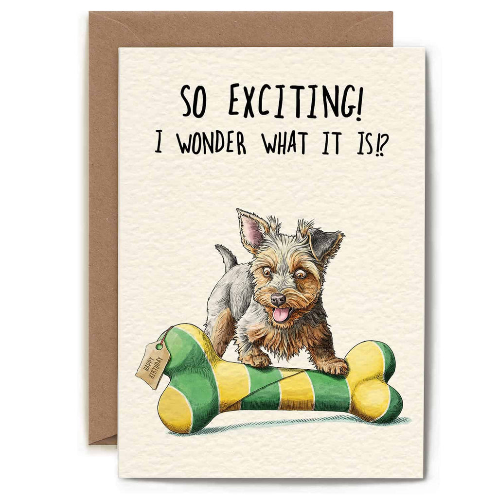 This charming greeting card features a blank interior, providing the perfect canvas for your personal message or wit. Crafted from premium 300gsm cream colored card stock with a distinctive textured finish, it's sourced responsibly and certified FSC-approved. The card arrives in eco-conscious packaging, a recycled kraft envelope nestled within a protective hardbacked mailer, eliminating unnecessary plastic. Each piece is thoughtfully designed, printed, and assembled in the UK