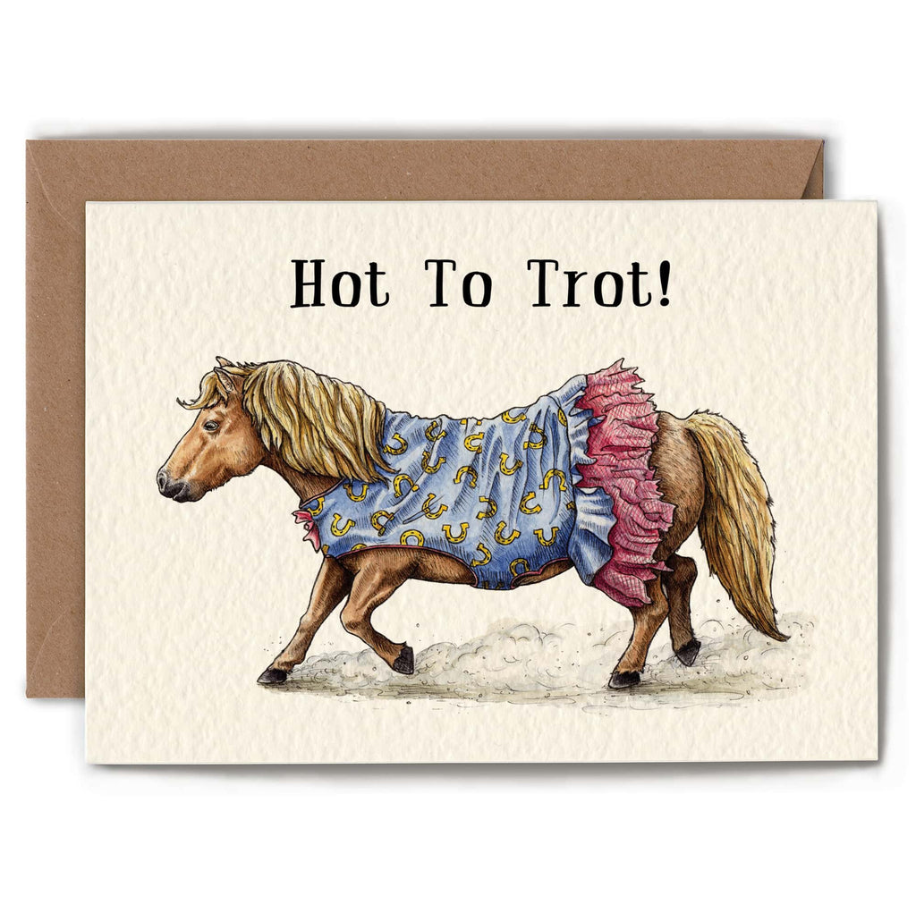This charming greeting card features a blank interior, providing the perfect canvas for your personal message or wit. Crafted from premium 300gsm cream colored card stock with a distinctive textured finish, it's sourced responsibly and certified FSC-approved. The card arrives in eco-conscious packaging, a recycled kraft envelope nestled within a protective hardbacked mailer, eliminating unnecessary plastic. Each piece is thoughtfully designed, printed, and assembled in the UK