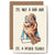 This charming greeting card features a blank interior, providing the perfect canvas for your personal message or wit. Crafted from premium 300gsm cream colored card stock with a distinctive textured finish, it's sourced responsibly and certified FSC-approved. The card arrives in eco-conscious packaging, a recycled kraft envelope nestled within a protective hardbacked mailer, eliminating unnecessary plastic. Each piece is thoughtfully designed, printed, and assembled in the UK