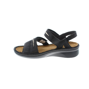 The Naot Cadence sandal is the perfect combination of style and comfort. It features an upper made of high-quality leather and has an open-toe, strappy design. An orthotic-friendly footbed and a removable insole make for comfortable wear, while light arch support provides extra cushioning. An adjustable velcro, halter, and back strap provide a secure fit, making the Cadence an excellent choice for any casual occasion.