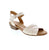 The Miz Mooz Camden in cream is a sophisticated open-toe sandal with European sizing. Crafted from premium leather throughout—upper, lining, and footbed—this sandal delivers refined comfort and durability. Adjustable velcro halter and back straps ensure a secure fit, while the foam midsole and rubber outsole provide cushioning and traction. The block heel adds 1-2 inches of height for a polished look.