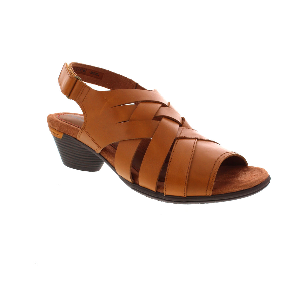 Experience exceptional comfort and style with the Cobb Hill CJ0928 heeled sandal. Crafted with a leather upper and a stacked heel, this shoe offers both durability and a refined look. Designed for all-day wear, this sandal features flexibility, built-in arch support, and an adjustable closure to ensure a perfect fit from the very first step. Ideal for those seeking both elegance and ergonomic support in their footwear.