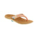 Reef Santa Ana CJ8828 women's flip-flop in coral. Vegan leather upper with microfiber lining offers a sustainable choice without compromising comfort. Slip-on design with light arch support for casual wear. EVA/PU midsole and footbed paired with non-marking rubber outsole.