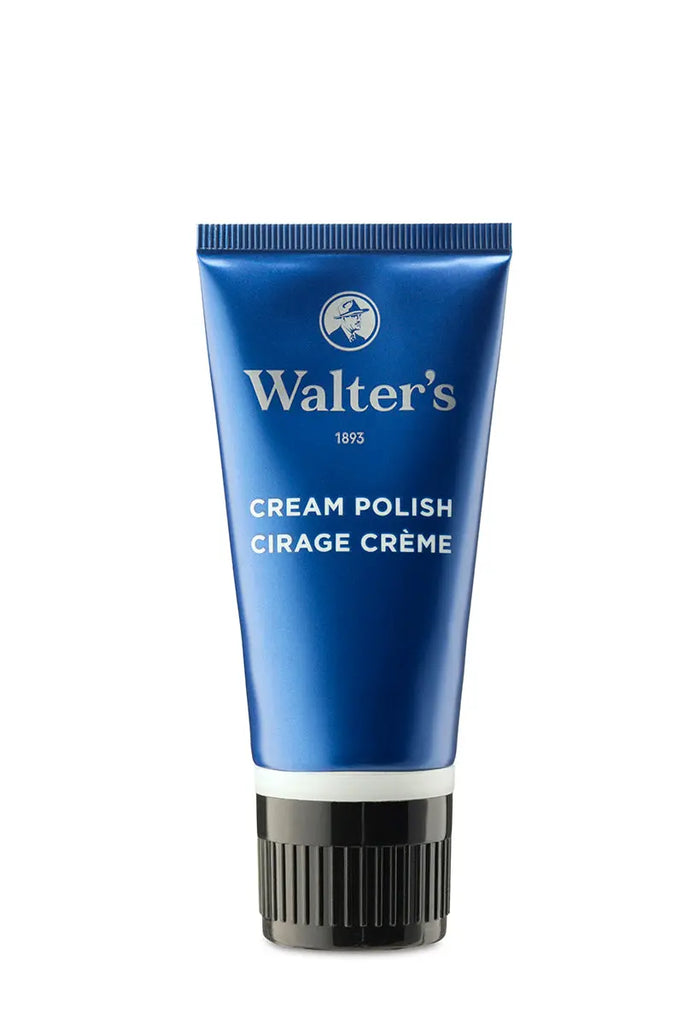 Walter's Cream Polish is specially formulated to nourish, protect, and restore shine to all smooth leather surfaces. Enriched with natural carnauba wax, this premium polish creates a protective barrier while enhancing the leather's natural beauty. Perfect for shoes, bags, belts, and other leather goods, it delivers professional results with every application. Keep your leather looking pristine and well-maintained with this essential care product.