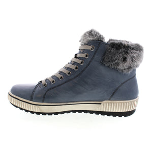 Experience the ultimate comfort and style with the Remonte D0780-14 sneaker bootie. This must-have shoe offers a Softfoam removable insole, a convenient lace-up front and side zipper, and cozy wool lining to keep your feet warm in colder temperatures.