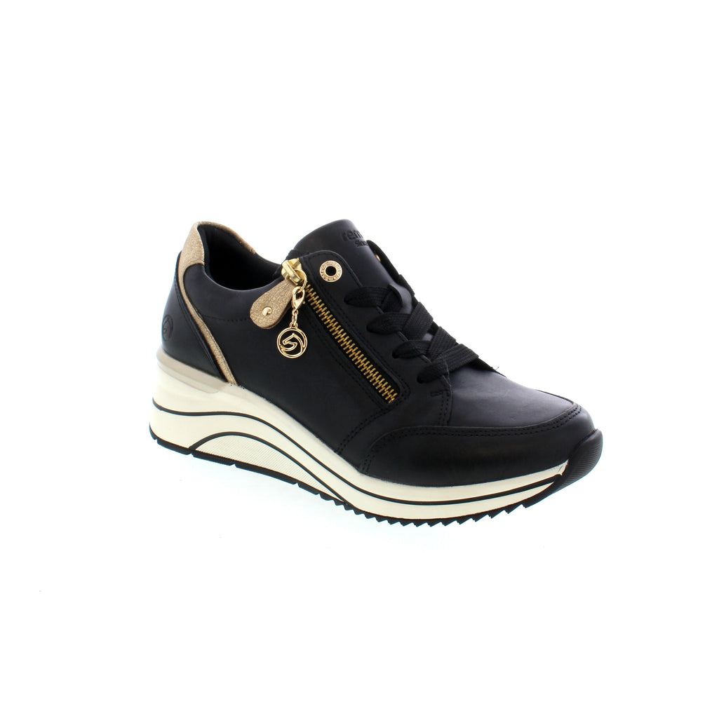 Indulge in the perfect combination of comfort and fashion with the Remonte D0T03-01 lace-up sneaker. With a soft, removable footbed providing all-day support, this shoe is versatile enough for any occasion. Elevate your wardrobe with this must-have addition.