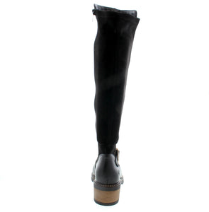 Step out in style and comfort with Remonte D1A73-01 knee-high boots. These fashionable boots offer a convenient zipper, cozy fleece lining, and a supportive footbed. The sleek buckle design adds a chic touch to any outfit. Stay stylish all day with these must-have boots.