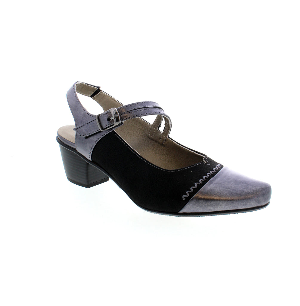 The Dorking Triana heel is ready for the office, or any special event! With its beautifully designed upper, velcro adjust design, your feet will stay secure and fashion-forward!