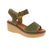 Elevate your summer style with the Dorking Nido D9450 in Khaki. This sandal features a chic wedge platform heel that adds height without sacrificing comfort. Premium leather uppers and footbed pair with a cushioned foam midsole for all-day support, while the halter strap and velcro closure work together to keep your narrow-to-medium foot secure and snug. The round toe and metallic finish add a touch of glamour to any outfit.