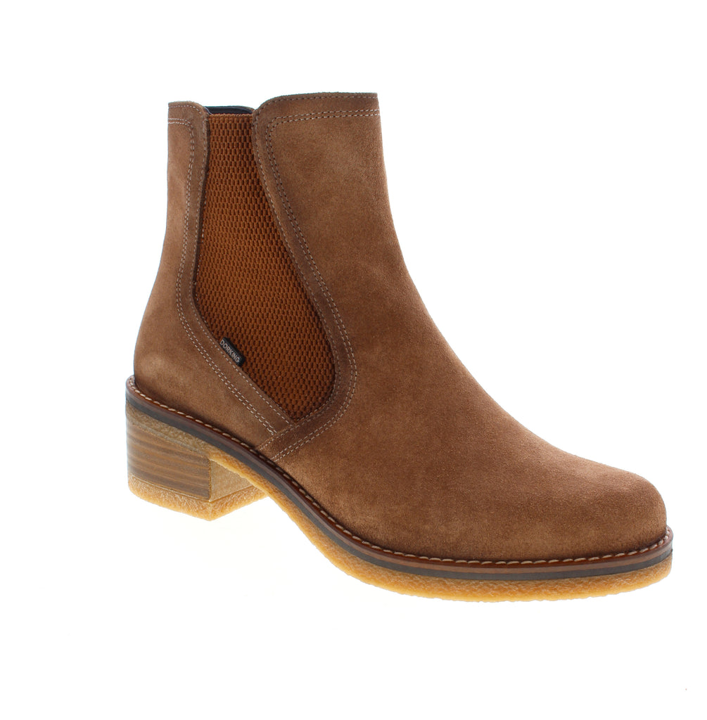 Elevate your everyday style with the Dorking Lucero D9542, a sophisticated tan bootie that seamlessly blends comfort with contemporary design. This versatile ankle boot features a luxurious nubuck upper paired with a supportive foam midsole and durable rubber outsole, making it perfect for casual outings and weekend adventures. Crafted with premium materials including a leather lining and leather footbed, the Lucero delivers all-day comfort without compromising on elegance. The convenient side zip entry all