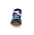 Unique lace up denim wedge sandal.