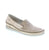 Simplify your wardrobe with Fluchos Sella F2144 - Gold. These slip-on loafers feature an almond toe and perforated metallic upper for a casual yet stylish look. With a low wedge heel and elasticized upper for a comfortable fit, they're perfect for everyday wear in the office or on the go.