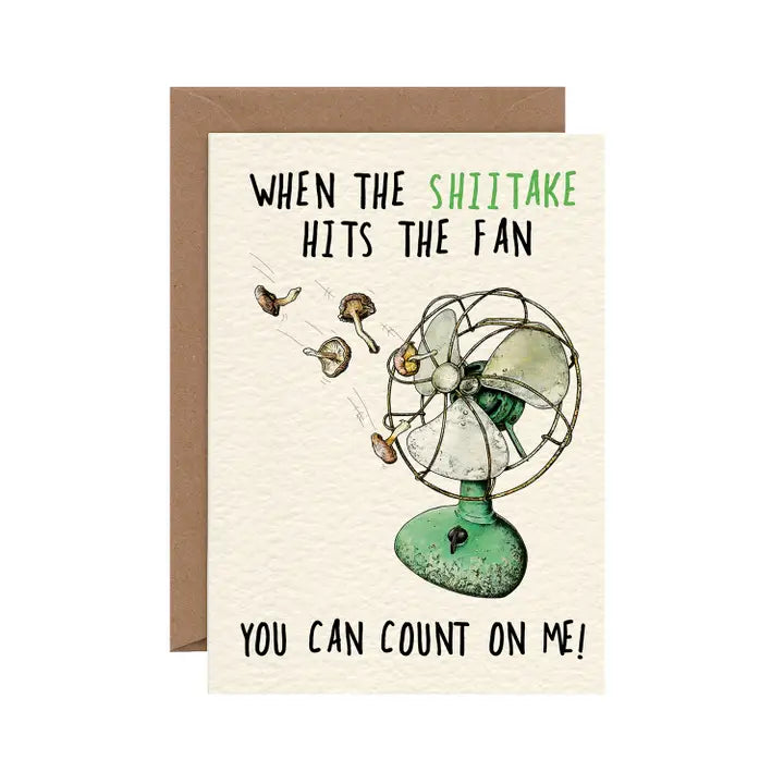 This charming greeting card features a blank interior, providing the perfect canvas for your personal message or wit. Crafted from premium 300gsm cream colored card stock with a distinctive textured finish, it's sourced responsibly and certified FSC-approved. The card arrives in eco-conscious packaging, a recycled kraft envelope nestled within a protective hardbacked mailer, eliminating unnecessary plastic. Each piece is thoughtfully designed, printed, and assembled in the UK