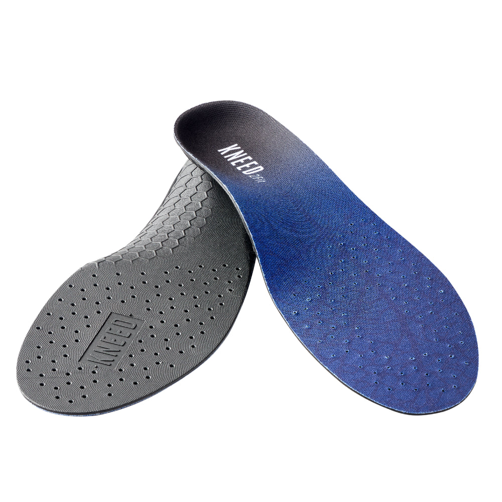 Kneed2Fit insoles are crafted to enhance support and control in your performance footwear, helping you stay at your best whether you're on the rink, track, or field. These insoles are just 2mm thin, allowing a close fit inside your shoes without bulk, and feature perforations that promote breathability to keep your feet cool and comfortable. Designed to help relieve common sports injuries and resist fatigue, Kneed2Fit supports your feet through intense activity