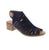 The Biza Flora navy multi sandal brings casual summer style with practical comfort features. Crafted from perforated suede with a suede lining, it offers breathability and softness underfoot. The leather footbed and foam midsole provide cushioning, while the stacked heel adds subtle lift. Velcro and back strap closures ensure a secure fit. Perfect for everyday warm-weather wear.