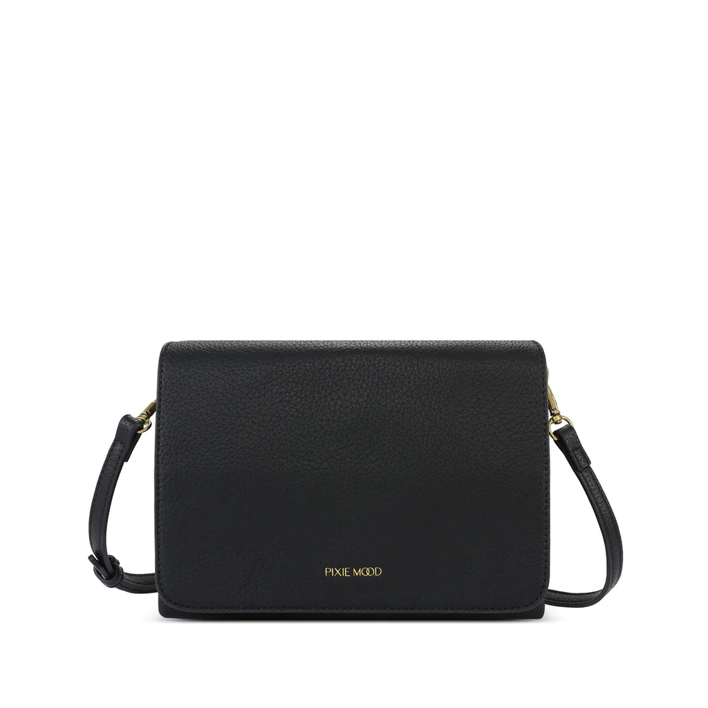The Pixie Mood Gianna is a versatile and stylish crossbody bag perfect for any occasion. With the ability to be worn as a shoulder bag, crossbody, or clutch, it offers both functionality and fashion. Its compact size makes it easy to carry while still providing plenty of space for your essentials.