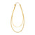 Elevate your everyday look with the Hackney Nine Ginta necklace in radiant gold. This two-layer design features a striking snake-skin texture that catches the light beautifully. Crafted from premium gold-infused alloy with sustainable natural stones and freshwater pearls, it's a piece that combines timeless elegance with modern flair.