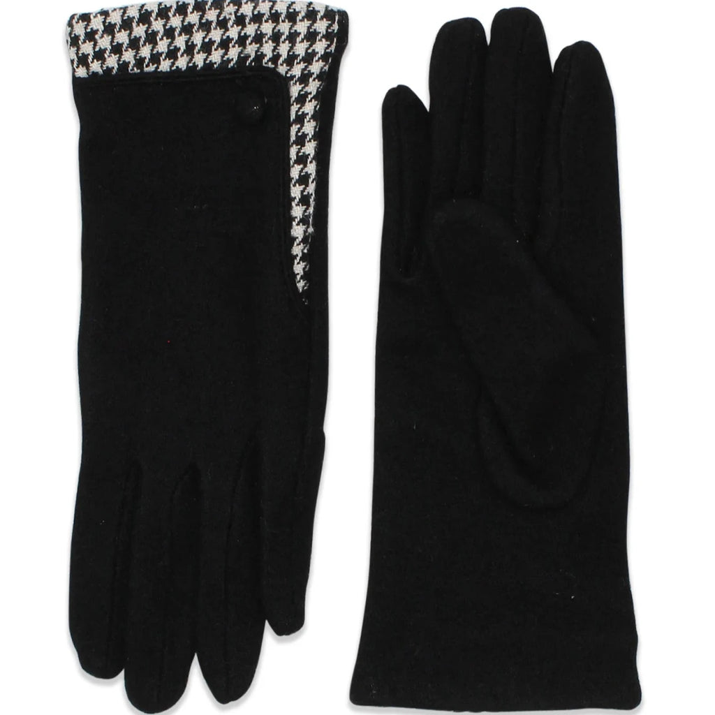 Expertly crafted with a timeless design, the Morgan &amp; Taylor Marsha Gloves feature a classic silhouette and sophisticated houndstooth pattern. Stay warm and stylish this winter with these chic gloves.