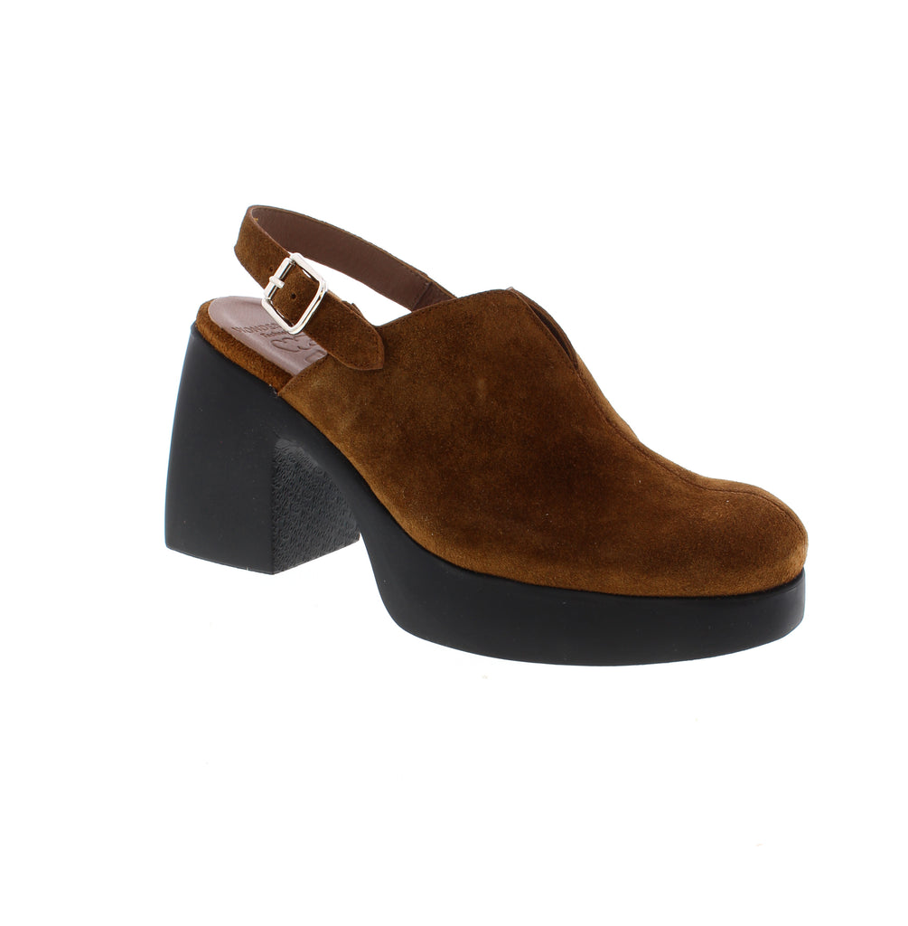 Elevate your style with Wonders H-4931, a high heel platform shoe in sleek black leather. The buckled back strap, front seam detailing, and V-cut out provide a flattering fit, while the lightweight foam rubber sole ensures comfort. A must-have addition to your wardrobe.