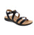 The Aetrex Hadley is a supportive black sandal designed for summer comfort. Its microfiber footbed offers arch support and pronation control, while the velcro closure provides easy adjustment. The lightweight foam midsole and durable leather upper make it ideal for casual wear, fitting true to size for narrow to medium feet.