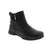 Roamers Hayden Black ankle boot combines sleek style with everyday comfort. This versatile boot features a leather upper with microfiber lining and footbed, paired with a foam midsole and rubber outsole for all-day wearability. Designed with a side zip entry for easy on-and-off, the Hayden fits true to size with an average width and instep. The flatform heel and round toe create a modern silhouette perfect for casual occasions.