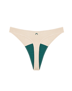 Introducing Huha's Mineral Undies High Rise Thong; a comfortable, high-rise thong with smartcel™ sensitive fibers reinforced with zinc oxide to keep you fresher, longer. Seam-free lining extends from the pubic area to the tailbone for full coverage, giving you confidence to move through your day.