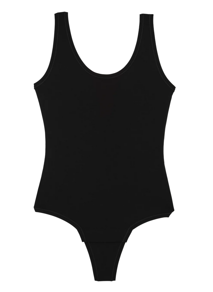 Introducing the Huha Mineral Undies Bodysuit in timeless black. Our patented design features a fully removable underwear piece for ultimate comfort and convenience. No more fumbling with snaps or uncomfortable trims. Enjoy easy access and the ability to wash or replace the underwear piece, while still wearing the bodysuit. Each purchase includes 1 body and 2 additional underwear gussets.