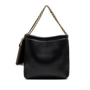 Experience luxury with the Pixie Mood Isabella Chain! This sleek Shoulder Bag is crafted with an elegant chain design and soft, pleated vegan leather for a touch of sophistication. Perfectly sized for work or a lunch date, it's the ideal accessory to elevate your everyday style.