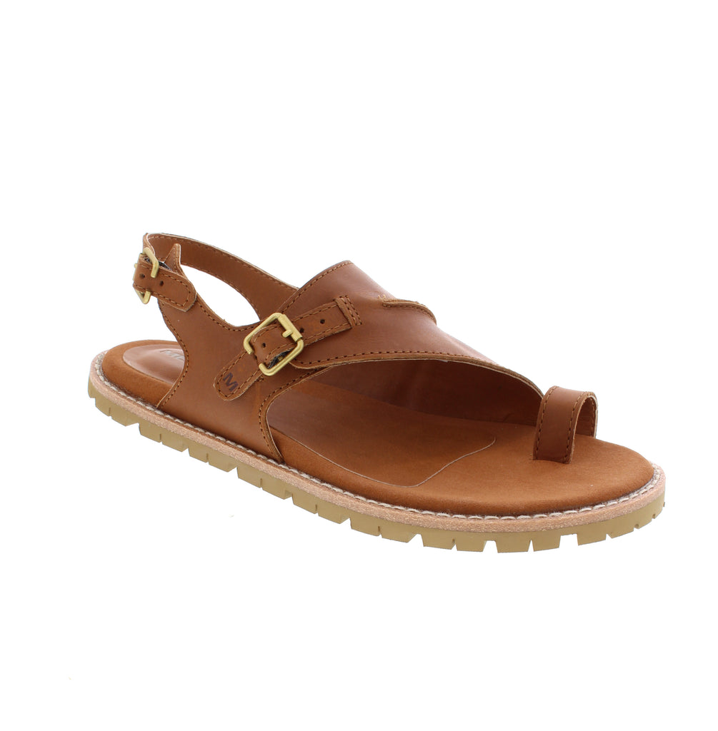 The Merrell Haven Backstrap J00003389 combines casual style with practical comfort. This thong sandal features a leather upper with buckle-secured slingback strap for a secure fit. The microfiber footbed paired with light arch support keeps your feet cushioned throughout the day, while the EVA/PU midsole absorbs impact. A durable rubber outsole handles any surface with ease.