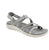 The Merrell Harbor Backstrap J008362 in black is a strappy sandal built for secure, all-day comfort. Its leather upper features adjustable velcro halter and back straps that customize the fit to your foot. The microfiber footbed with light arch support works with the shock-absorbing EVA/PU midsole to keep feet cushioned, while the flatform heel adds subtle elevation.