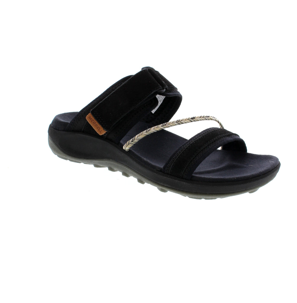 Expertly designed for the modern woman, the Merrell Terran 4 Slide provides effortless comfort and style. With adjustable straps for a perfect fit and a plush footbed foam for all-day support, this sandal is perfect for everyday wear. Trust in its rubber outsole for reliable traction.