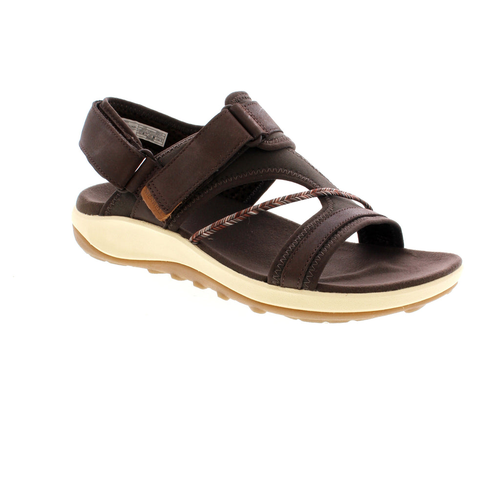 The Merrell Terran4 Backstrap in Bracken is the perfect combination of simplicity and uniqueness. Its adjustable straps provide a customized fit, while the rubber outsole offers traction and the plush footbed foam ensures all-day comfort. A must-have for your summer wardrobe.