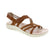 The Merrell Harbor Backstrap J007798 in brown combines strappy styling with secure support. Featuring a leather upper with adjustable velcro halter and back straps, this sandal locks your foot in place for confident all-day wear. The microfiber footbed with light arch support and shock-absorbent EVA/PU midsole cushion every step, while the flatform heel provides subtle lift.