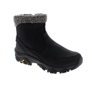 The Merrell Coldpack 3 Thermo Mid Zip Waterproof is the ultimate winter boot. Featuring waterproof construction and a Vibram Arctic Grip, this boot is designed to keep your feet dry and provide traction in any wintery conditions. It also features 200 grams of insulation and a fleece lining to ensure warmth in cold temperatures. Stay prepared this winter with the Merrell Coldpack 3.